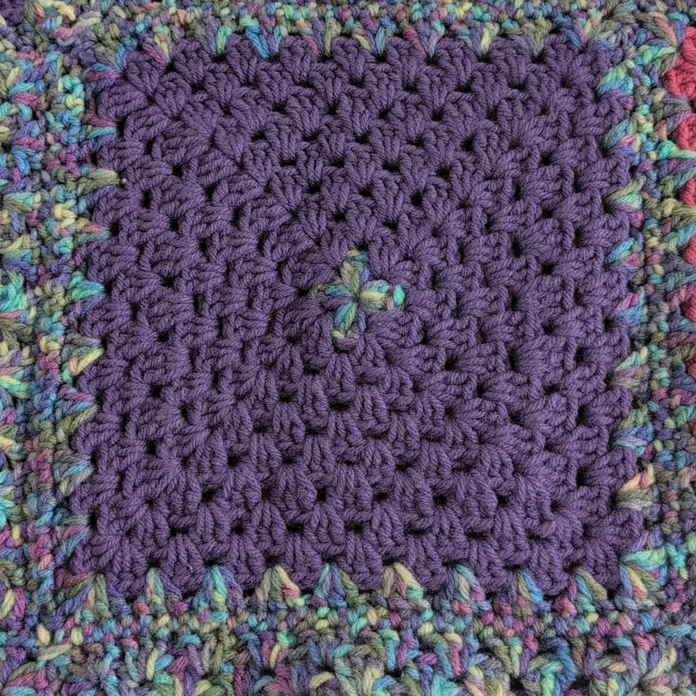 Colorful Crochet Blanket/Throw - Picture 3 of 7